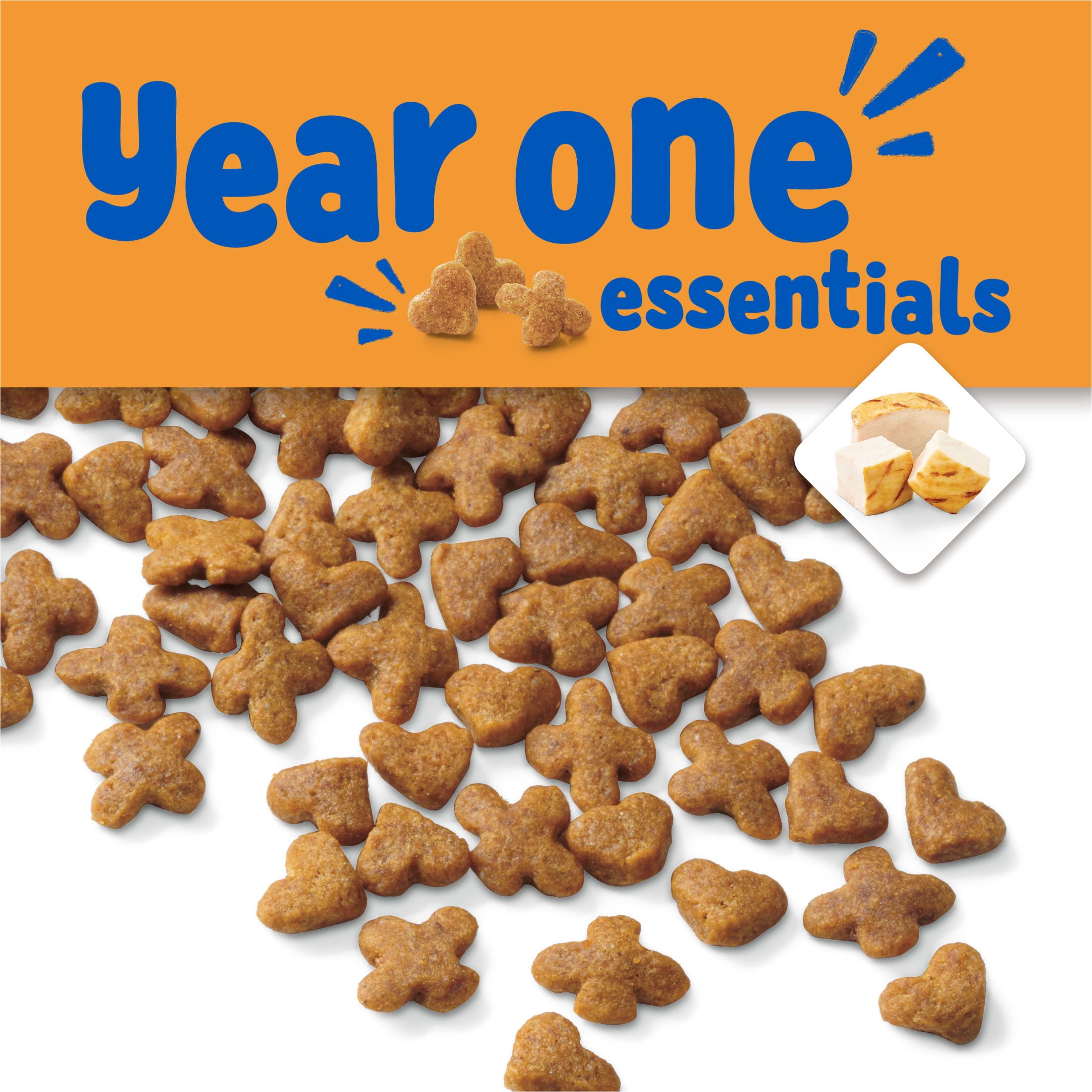 Purina Kitten Chow Year One Essentials with Real Chicken High-Protein Complete, 3.15 lb.