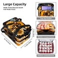 thumbnail image 3 of Honeybee Double Layered Insulated Refrigerated Lunch Bag with Two Compartments - Large Capacity Hand-Carry Meal Bag, 7.1x11.4x16.1 inches, 3 of 6