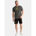 thumbnail image 2 of Nirvana Men's & Big Men's Smiley Striped Graphic Tee, Sizes S-3XL, 2 of 5