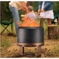 thumbnail image 2 of CAHEX 24-Inch Portable Smokeless Fire Pit - Double-Wall Outdoor Bonfire Pit with Secondary Combustion for Backyard, Camping, Patio & Deck, 2 of 11