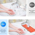 thumbnail image 4 of Silicone Faucet Handle Drip Catcher Tray，Kitchen Guard Silicone Faucet Sink Splash Guard, Sink Faucet Mat, 4 of 5