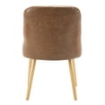 thumbnail image 3 of SAFAVIEH Lulu Modern Upholstered Dining Chair, Light Brown, Set of 2, 3 of 9