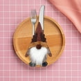 thumbnail image 4 of Festive Christmas Santa Snowman Silverware Holders Utensil Pockets Napkin Rings For Holiday Dinner Party Table Setting, 4 of 6