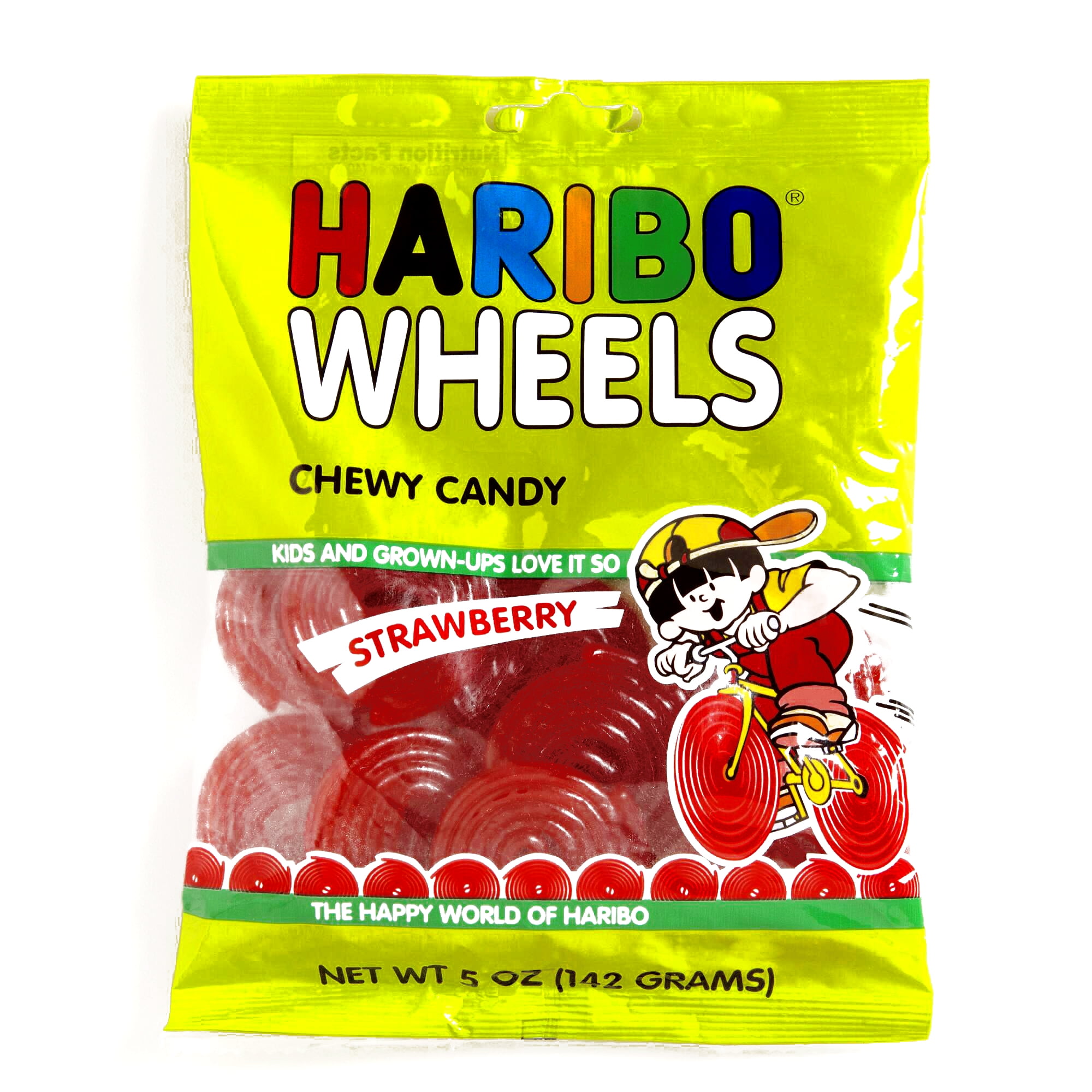 Haribo Strawberry Wheels 5 oz. 5 oz each (3 Items Per Order)