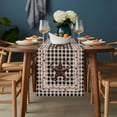 thumbnail image 2 of Farm Plaid Table Runner - 60 Inch Long, Kitchen Dining Table Runner Dresser Scarves, West Texas Star Rustic Farmhouse Black Brown Farmhouse Decor for Coffee Tables Wedding Party Banquet, 2 of 8