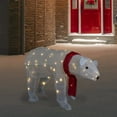 thumbnail image 2 of Northlight LED Lighted Tinsel Polar Bear Outdoor Christmas Decoration - 32" - Warm White Lights, 2 of 8