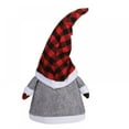 Christmas Doll Tree Topper,Cute Plaid Hatted Gnomes Doll Tree Topper