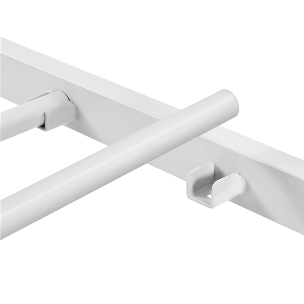Yaheetech Metal Platform Bed Frame with Headboard and Footboard, Twin, White