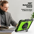 thumbnail image 4 of For Lenovo Tab M11/K11 LTE 2024 Case 11 inch, 360 Rotating Shockproof Cover with Stand, Screen Protector, Shoulder Strap (TB330FU/TB330XU/TB331FC), Lime PC, 4 of 7