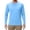 Blue, variant on WTOBBY Men's Raglan Sleeve Sports Top in Solid Color with Long Sleeve Design for Active Wear Lightweight and Comfortable Athletic Shirt for Training ,Blue L