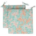 thumbnail image 1 of Vargottam Printed Indoor/Outdoor Chair Pads Non Slip Dining Chair CushionSquareShapedDining Chair Pad With String Ties Machine Washable & Home Decor Cushion- Set Of 2-Aquamarine Green, 1 of 8
