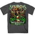 thumbnail image 2 of 2024 Sturgis #1 Men's Design Eagle & Skull Charcoal Motorcycle Rally T-Shirt SPB1137 3X-Large, 2 of 2