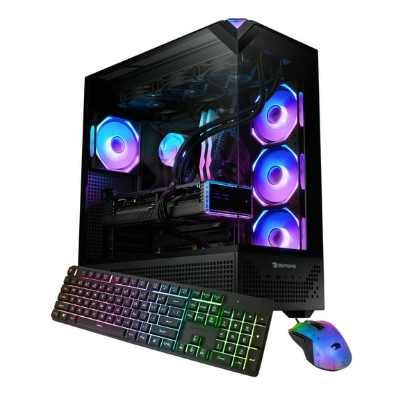 iBUYPOWER Element Pro Gaming PC Desktop - AMD Ryzen 9 7900X, AMD Radeon RX 9070XT 16GB, 32GB DDR5 RGB RAM, 2TB NVMe SSD, Windows Home 11, Black, EPBA9R97XT01