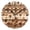 Black, variant on Brown Aztec Geometric Pattern Wall Clock 10in Round Artistic Oil Painting Home Decor Desk Table Clock