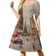 thumbnail image 1 of Vintage Piccadilly Circus London vestido de manga corta vestidos de fiesta para mujer vestido de fiesta 2025, 1 of 6