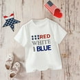 thumbnail image 4 of Funny 4th of July Shirts Toddler Baby Party USA Print Patriotic USA Red White and Blue T-Shirt Kid Boy Girl Patriotic Short Sleeve Shirt Tee Tops (3-4 Years, White), 4 of 6