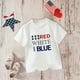 thumbnail image 3 of Gibobby blusas aesthetic Camisetas con estampado de texto en rojo, y azul para niños pequeños, camiseta con bandera americana, camisetas patrióticas de manga corta para niños(Blanco, 4-5 Años), 3 of 5