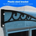 thumbnail image 5 of Tereitr 31.5"x47" Door Awning Canopy, All-Weather UV & Rain Protection with Polycarbonate Roof, Aluminum Frame & Steel Brackets for Entrance, Window, Porch (Black), 5 of 10