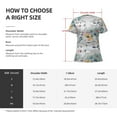 thumbnail image 5 of Naloa The World Map with Cartoon Animals Print T-Shirts Short Sleeve V Neck Tees for Women Fashion Tops Trendy Lightweight Soft Casual Summer Outfits Clothes, 5 of 5