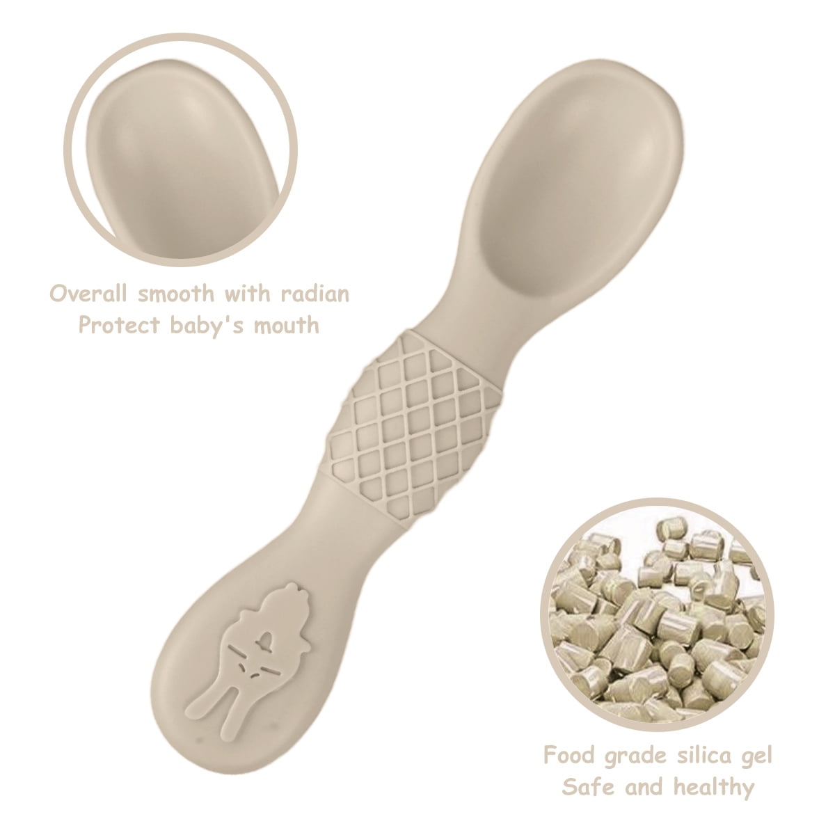 Sperric Baby Spoons Self Feeding Spoons - 6+ Months, Infant Spoons First  Stage, Baby Led Weaning BPA Free Teething Spoons
