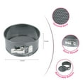 thumbnail image 4 of Mainstays 6" Round Nonstick Carbon Steel Springform Cake Pan, Gray, 4 of 7
