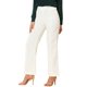thumbnail image 1 of INSPIRE CHIC Pantalones de trabajo de cintura alta para mujer Pantalones de pierna ancha con hebilla trasera elástica blanco XS, 1 of 5