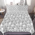 thumbnail image 1 of HAHDAXIA Cat Repeat Bedding Solid Comforter Set for All Seasons,3 Pieces(1 Comforter+2 Pillowcases),Soft Microfiber Bedding Set Queen(90"x90"), 1 of 7