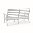 thumbnail image 5 of Leisuremod Walbrooke Modern Outdoor Patio Loveseat with White Aluminum Frame and Removable Cushions For Patio and Backyard Garden (Beige), 5 of 10