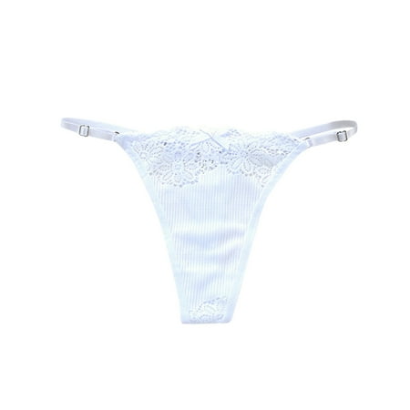 

Knosfe Hollow Out Low Waisted Underwear for Women Lace Panties Solid Color Thong