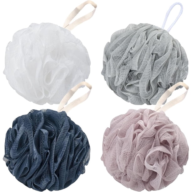 Esponjas para Baño Suave, 4 Piezas Estropajo para Cuerpo, Lufa de Baño Corporal Adecuado para Hombres y Mujeres Bañarse y Ducha - Limpieza Profunda Esponjas Exfoliante, Bath Sponge