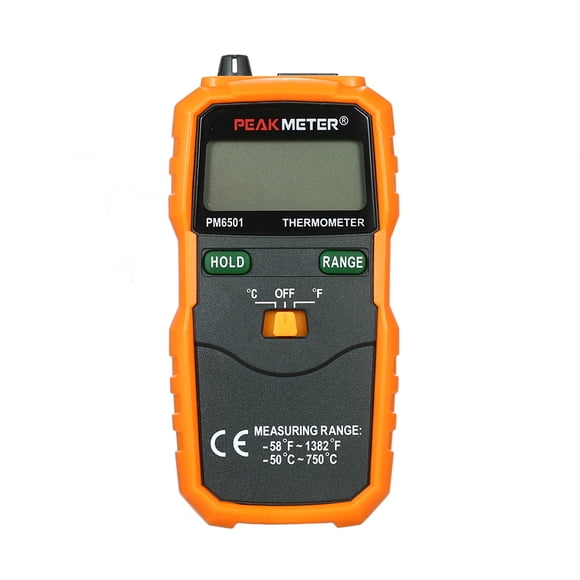 PEAKMETER PM6501 Pantalla LCD K Medidor de temperatura Termopar con retención de datos / termómetro PEAKMETER Ensayador