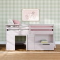 thumbnail image 2 of Max & Lily  Modern Farmhouse Low Loft Bed with Storage Drawer, Solid Wood Bed for Kids, 2 of 13