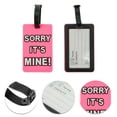 thumbnail image 3 of Unique Bargains 1 Pc SORRY Pattern Luggage Tag for Travelling Deep Pink, 3 of 5