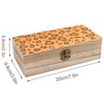 thumbnail image 2 of 7.9×2.3 In Wooden Boxes Durable Easy To Use Dustproof Prevent Slippery Delicate And Cabinet Leopard Skin Print Style OrangeRed_4, 2 of 8