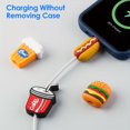 thumbnail image 4 of 10 Pcs Amis Rechargeables Fruits Mignons, Ensembles de Protection de Câble de Chargeur Compatibles pour IPhone IPad Uniquement, 4 of 5