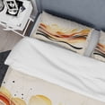 thumbnail image 4 of Designart "Abstract Waves in Burnt Orange IV" Modern Bedding Covert Set - Abstract Minimalism Orange Abstract Bed Set With 2 Shams, 4 of 6
