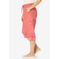 thumbnail image 3 of Woman Within Plus Size Petite Convertible Length Cargo Capri/Bermuda, 3 of 6