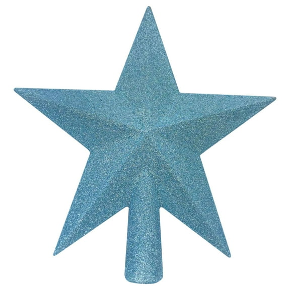 Christmas 7.87 Inch Tree Topper Glittered Star Decoration, Glitter Treetop Holiday Home Décor