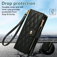 thumbnail image 6 of Allytechgroup for Samsung Galaxy Z Fold 7 Wallet Case, with Crossbody Shoulder Strap Hand Wrist Cards Holder Zipper Pocket RFID Blocking Shockproof Flip Cover Stand Snap Closure Phone Case, Black, 6 of 9