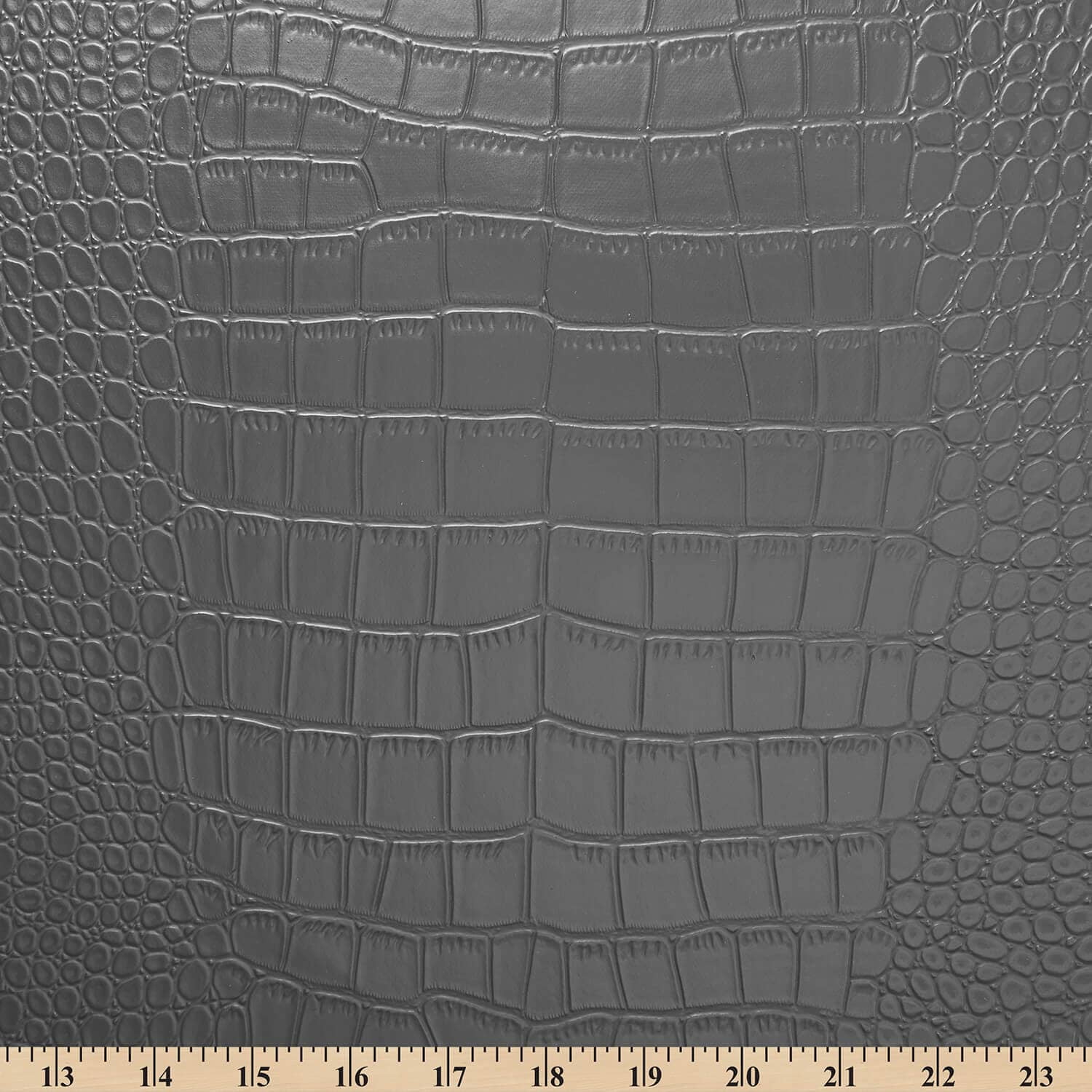 Ottertex® Vegan Alligator Leather PVC Waterproof Polyester Stretch Abrasion Resistant Vinyl Fabric By The Yard For Sewing & Upholstery (Grey, 10 Yards)
