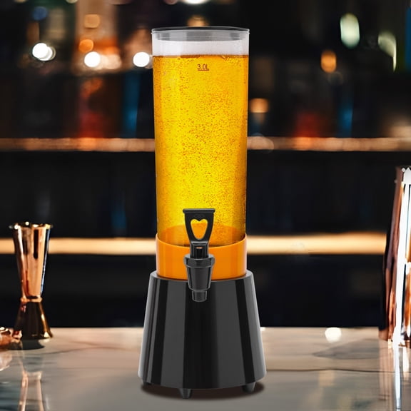 3L Plastic Drink Dispenser PC and ABS Faucet Design Beverage Dispenser, 0.79 Gallons Water Juice Drink Dispenser