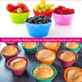 thumbnail image 2 of Jinsinto Moules à Pâtisserie en Silicone Réutilisables et Antiadhésifs, Caissettes à Cupcakes, Muffins, 2 of 5