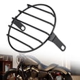 thumbnail image 4 of Greensen 6.5  Motorcycle Side Mount Headlight Round Grill Cover Mask for Cruiser Chopper Cafe Racer, Headlight Cover, Headlight Grill Cover, 4 of 6