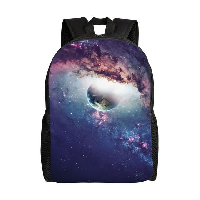 Disketp Planets Stars And Galaxies Mochila Unisex de Apertura Lateral Completa, Mochila para Laptop para Escuela, Trabajo y Viajes
