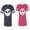 Men Navy / Women Pink, variant on Jack Skull Matching Couple Cotton Jerseys (Men Navy / Women Black) (Men S / Women S)