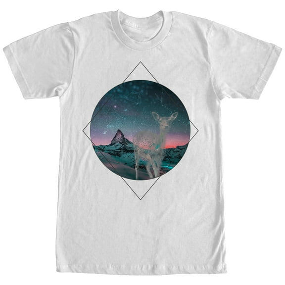 Men's Lost Gods Constellation Deer Graphic Tee White Large