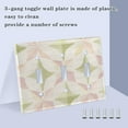 thumbnail image 3 of Yayeee Toggle Light Switch Wall Plate 2-Gang 4.56"x4.48" Decorative Outlet Cover, Pastel Pink Geometric, 3 of 7
