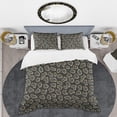 thumbnail image 2 of Designart 'Gold Retro 80s' Mid-Century Modern Duvet Cover Set, 2 of 4