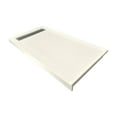 thumbnail image 3 of Transolid FSC6032L-02 60-in x 32-in Cast Solid Surface Shower Base With Left Hand Drain, Cameo, 3 of 9