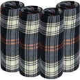 thumbnail image 4 of 24 Pack Bulk Plaid Sherpa Fleece Throw Blankets 50 x 60 for Wedding Guests, Homeless, Pets | Plaid Fleece Throw Blankets Bulk (Black Plaid), 4 of 16
